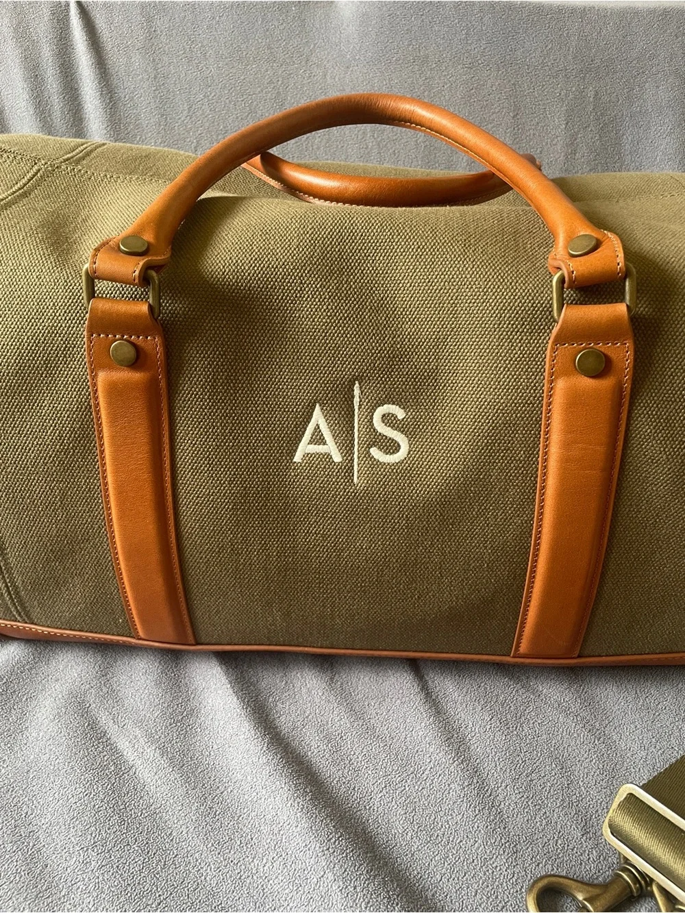 Mark & Graham Canvas and Leather Weekender Bag